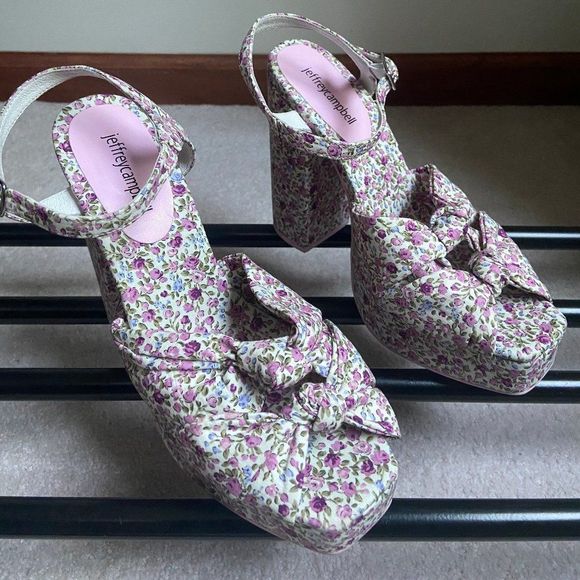 JEFFREY CAMPBELL Women Knot 2 Day Platform Sandals - NEW NWOB - Picture 7 of 8